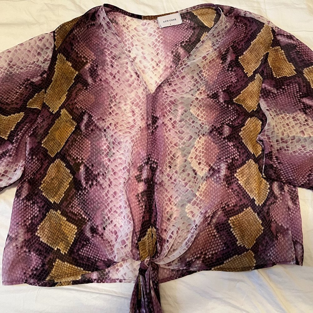 Purple and Yellow Snakeskin Adrienne. LSU Colors
